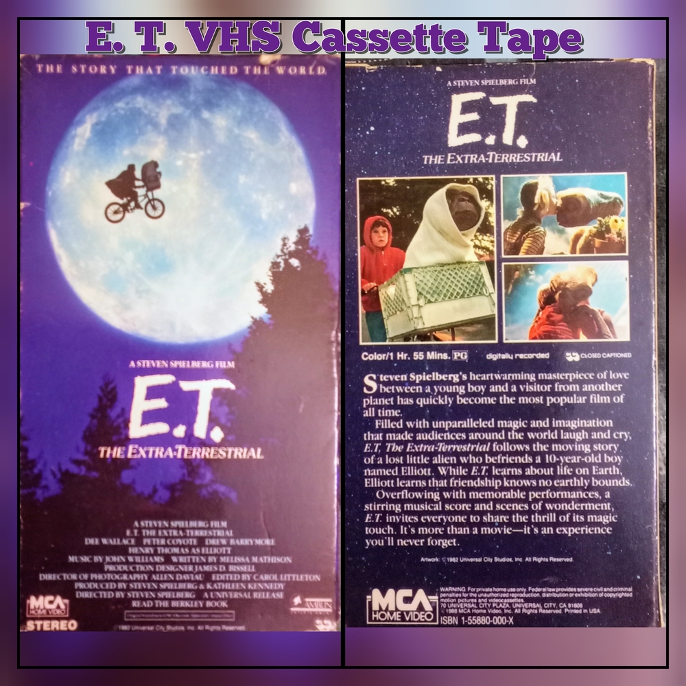 E.T. VHS Cassette Tape